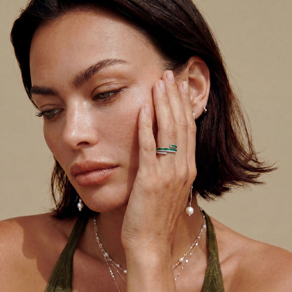 Emerald Layers Ring | SOLSTICE & PEARL