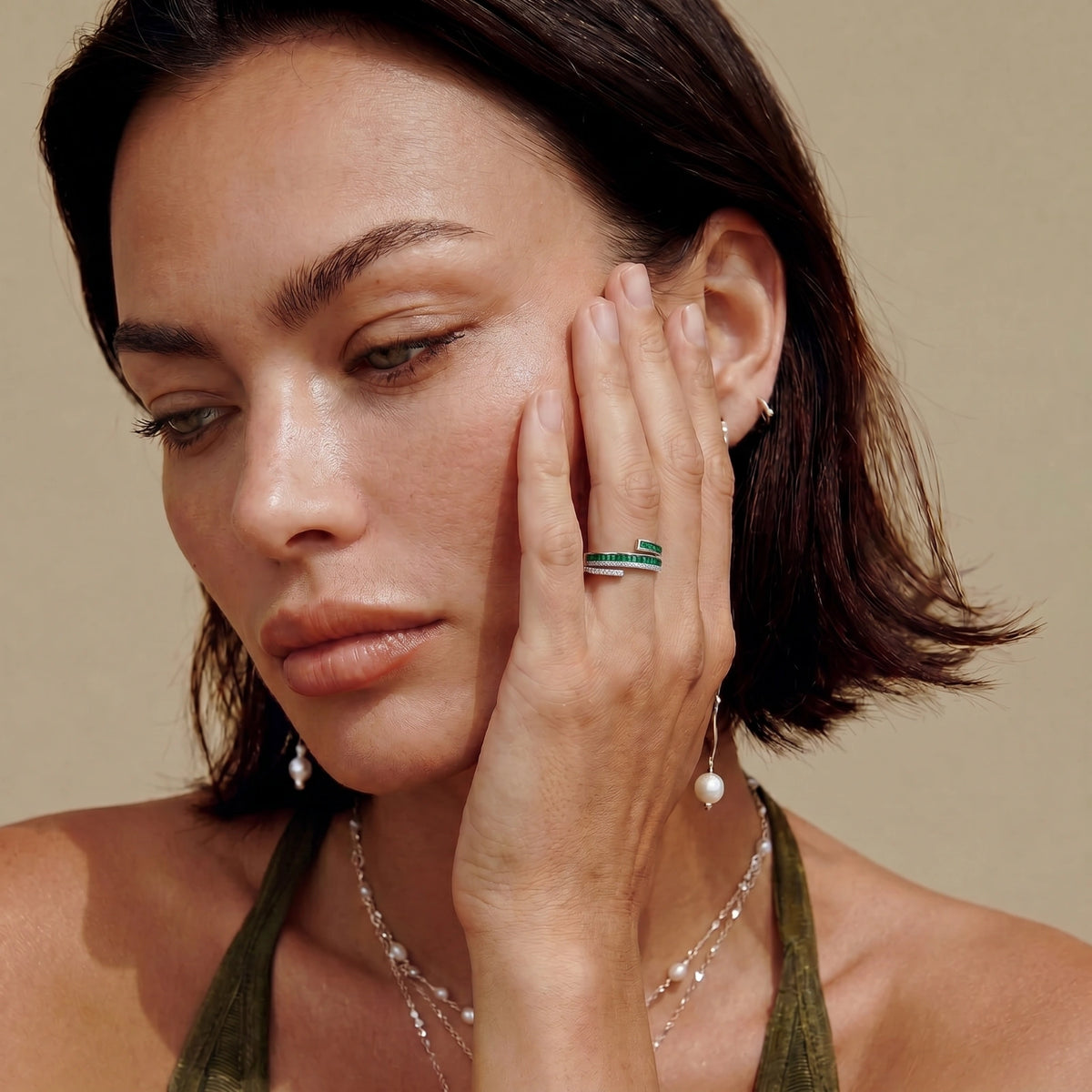 Emerald Layers Ring | SOLSTICE & PEARL