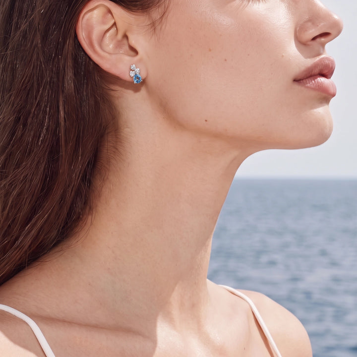 Lucky Clover Moissanite Studs | SOLSTICE & PEARL